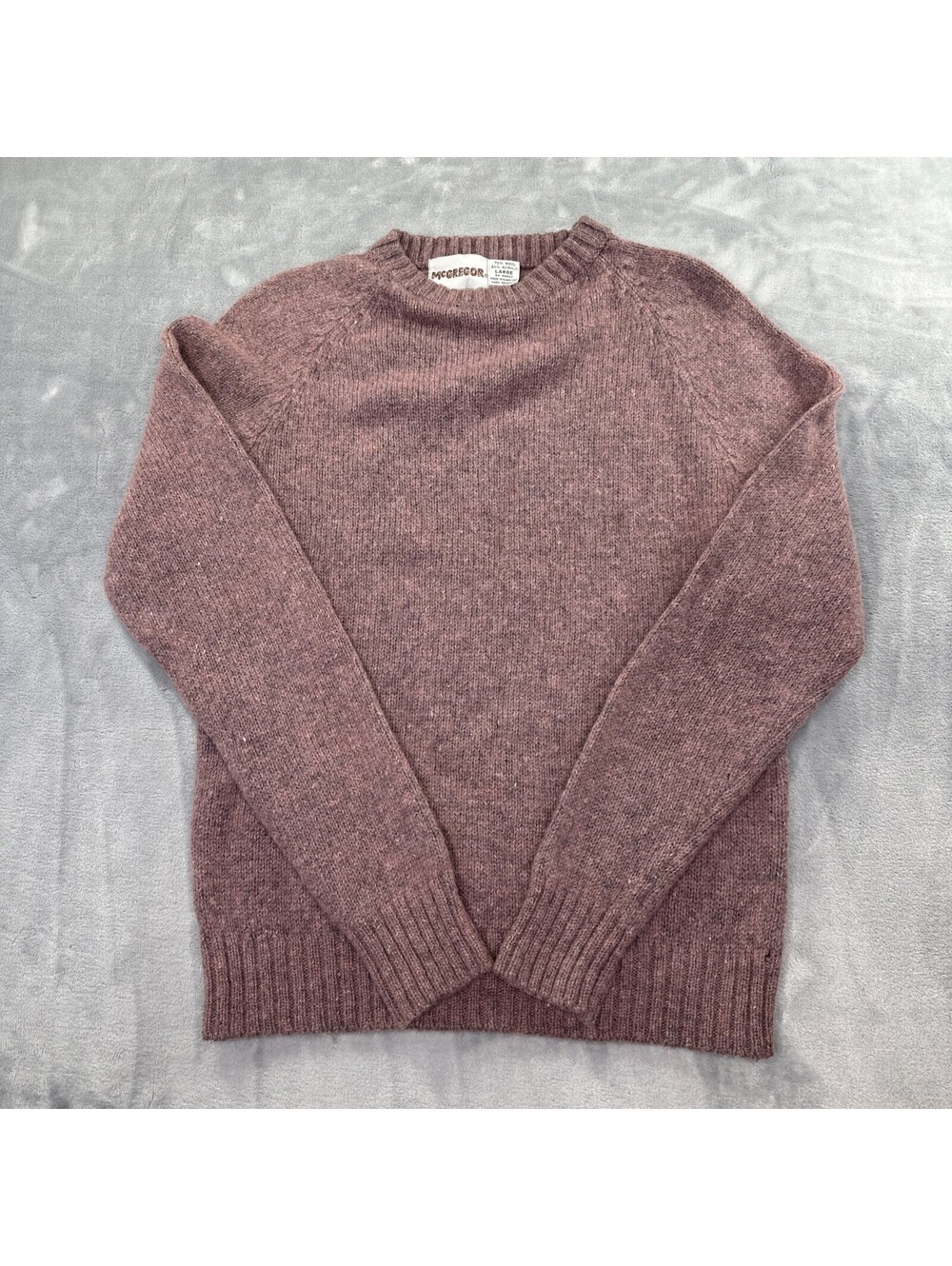 Mcgregor Wool Blend Sweater Women's Large Pink Long Sleeve Crew Neck Pullover